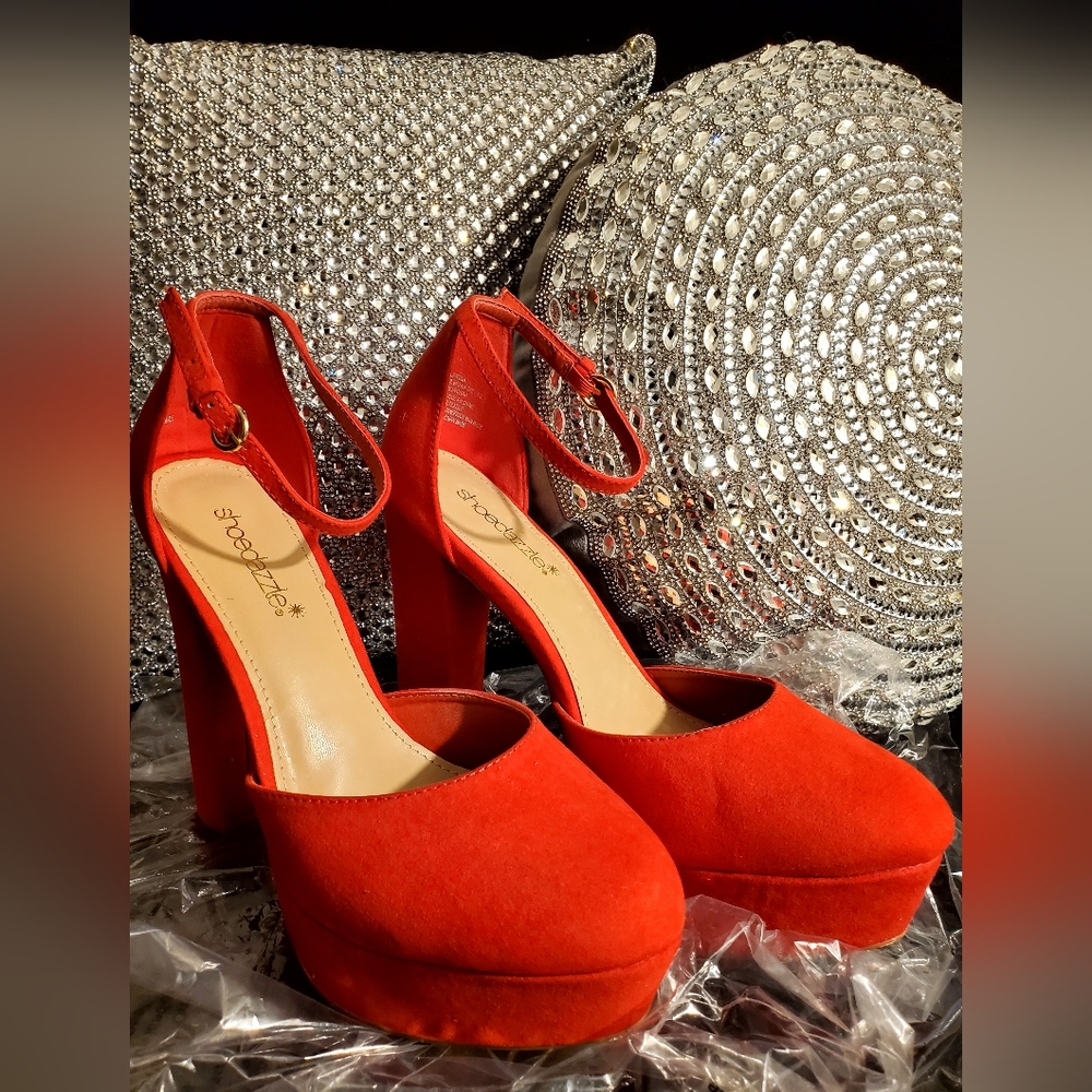 Hot Red platform heels